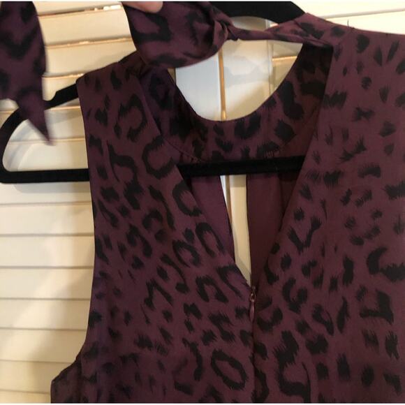 Parker Purple Cheetah Ruffle Dress - Picture 8 of 9